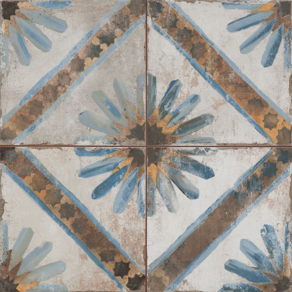 Marrakech Blue floor tile Tiles of London