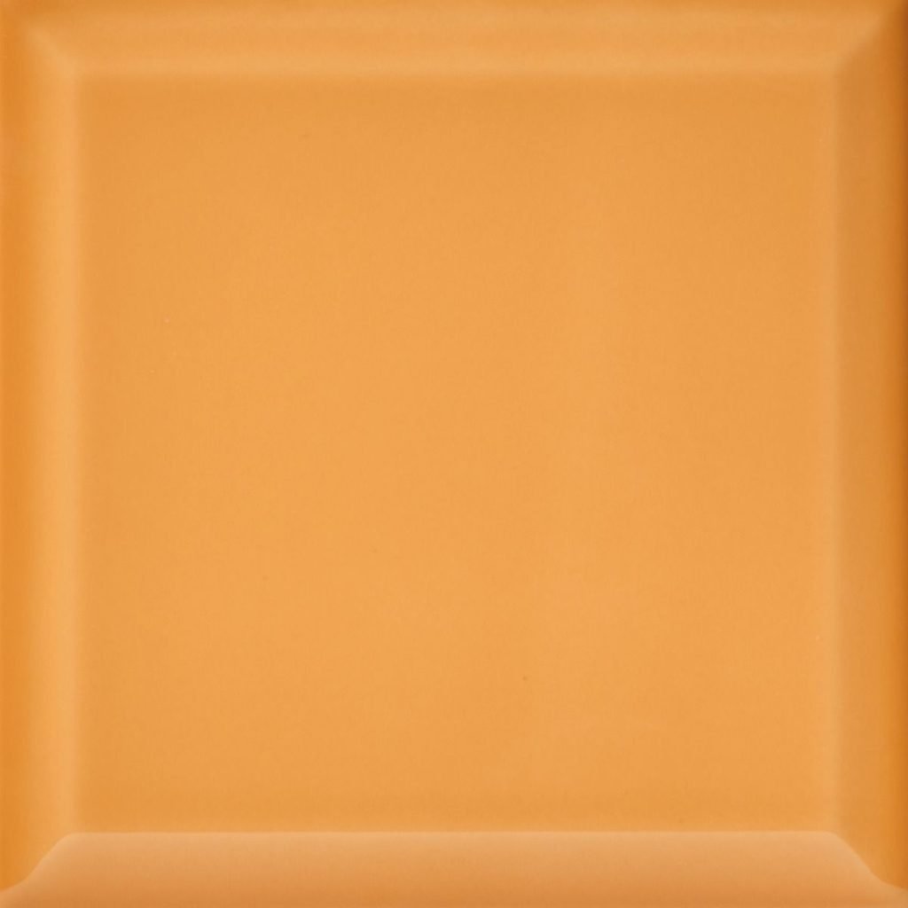 Victorian Orange Bevel Glazed Ceramic Wall Tiles of London