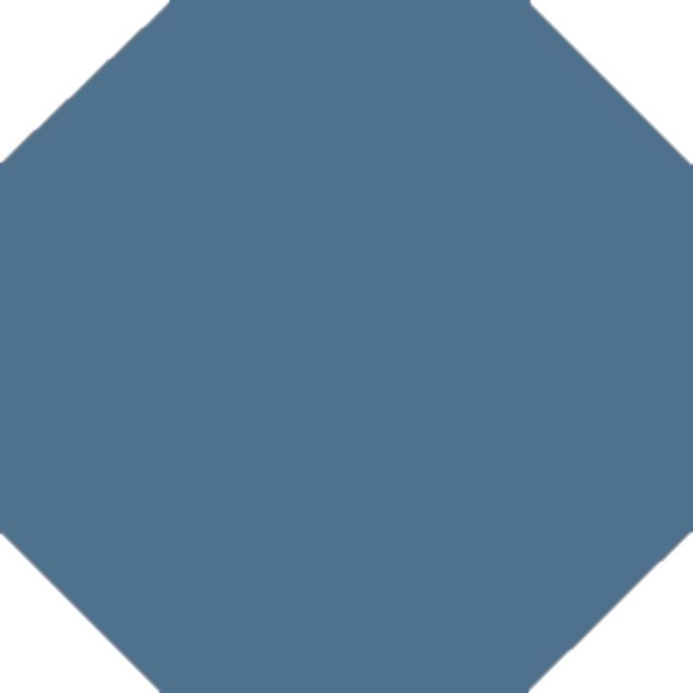 Dark Blue Victorian Octagon - Tiles of London